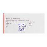 Szefalo スゼファロ、ジェネリックレクサプロ、エスシタロプラム20mg バッチ番号